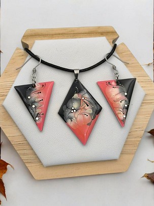 Nemesacél Szettek Korall-fekete