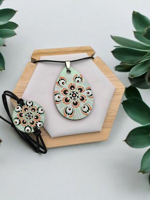 Fa Szettek Zöld-narancs virág