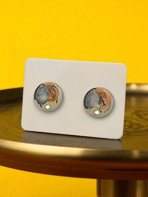 Bedugós Fülbevalók Narancs bronz