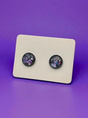 Bedugós Fülbevalók Lila kagylós