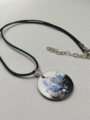 Nemesacél Nyakláncok Kék virág