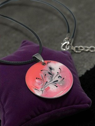 Nemesacél nyakláncok - Rózsaszín gyöngyház