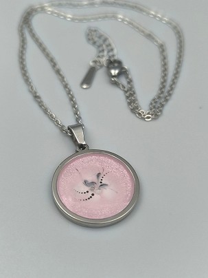 Nemesacél nyakláncok - Rózsa 1