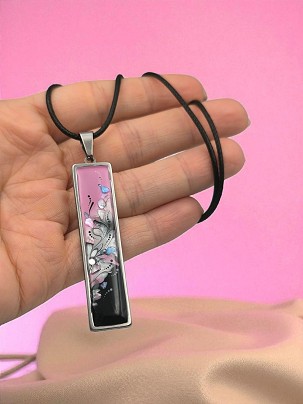 Nemesacél nyakláncok - Pink ezüst