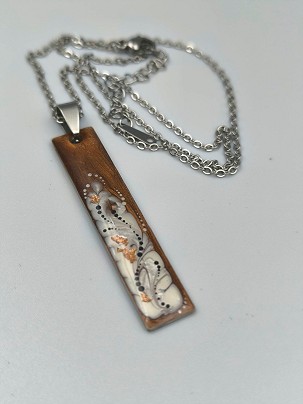 Nemesacél nyakláncok - Bronz fehér