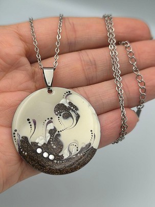 Nemesacél nyakláncok - Bronz gyöngyház