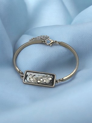 Nemesacél karkötők Kék gyöngyház