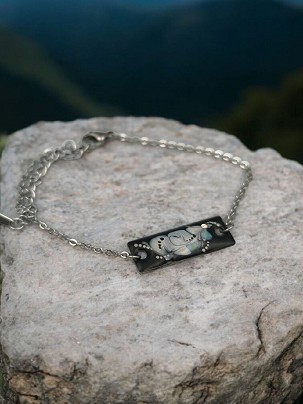 Nemesacél karkötők Elegáns fekete