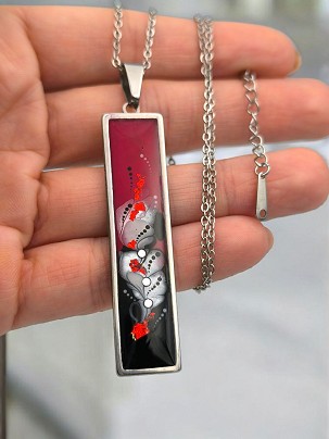 Nemesacél nyakláncok - Tűzpiros