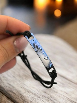 Nemesacél Karkötők Ragyogó kék