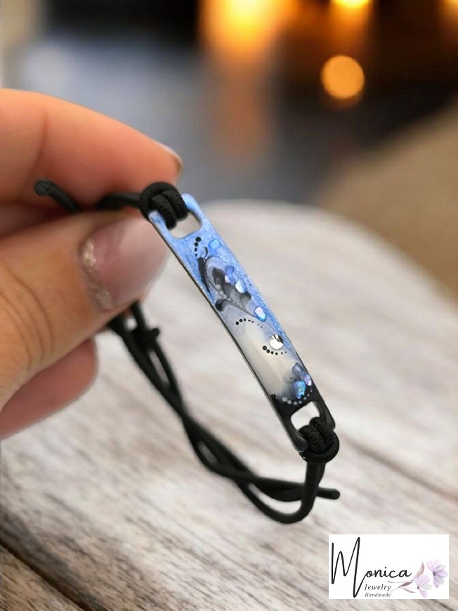 Nemesacél Karkötők Ragyogó kék