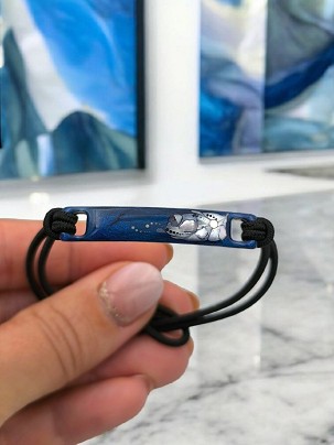 Nemesacél Karkötők - Éjkék