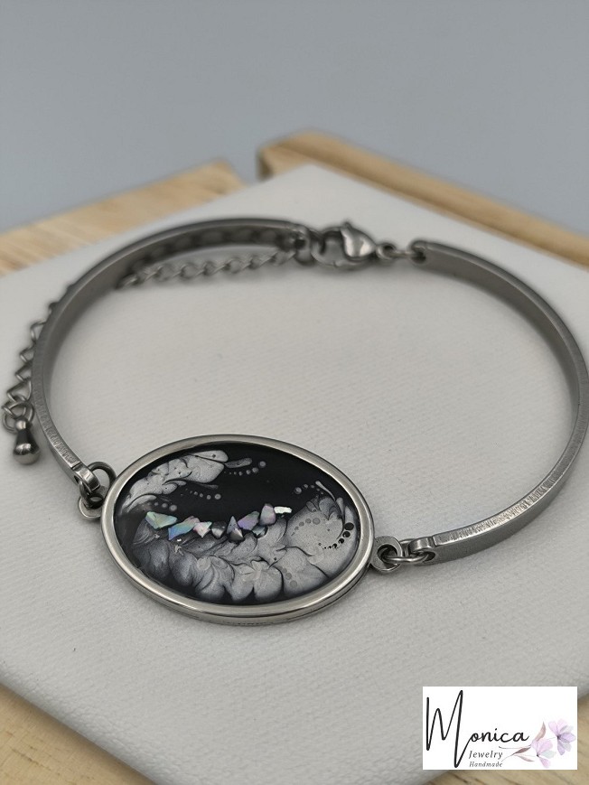 Nemesacél karkötők - Szürke elegancia