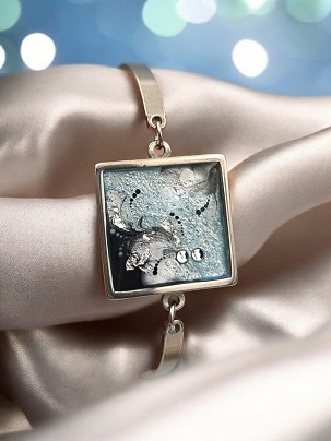 Nemesacél Karkötők - Kék homok