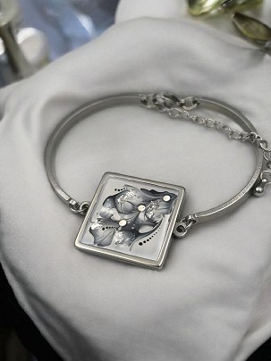 Nemesacél Karkötők Ragyogó ezüst