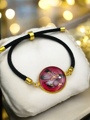 Nemesacél Karkötők Ragyogó vörös