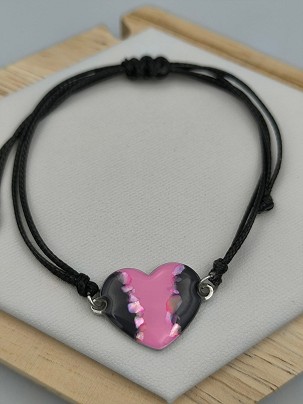 Nemesacél karkötők - Rózsaszín kagylós