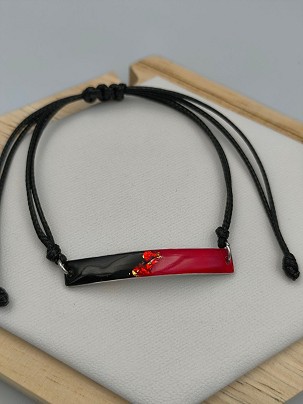 Nemesacél karkötők - Tűzpiros