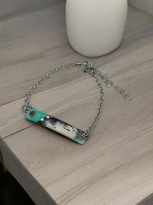 Nemesacél Karkötők Türkiz hullám