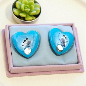 Bedugós fülbevalók Kék virág