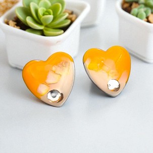 Bedugós fülbevalók Sárga kagylós