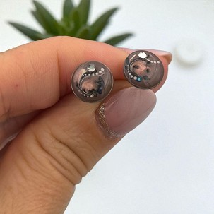 Bedugós fülbevalók Barna virág