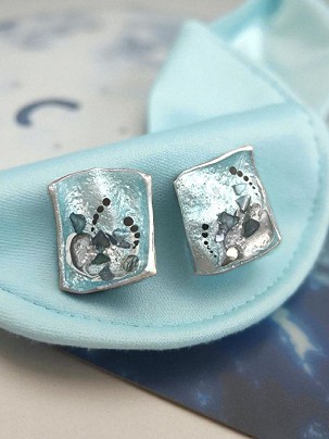 Bedugós fülbevalók Türkiz homok