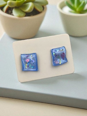 Bedugós fülbevalók Óceán kék