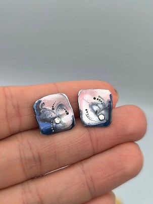 Bedugós fülbevalók Ezüst virág